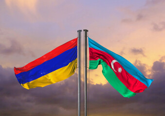 Azerbaijan Flag, Republic of Azerbaijan, Armenia Flag, Republic of Armenia