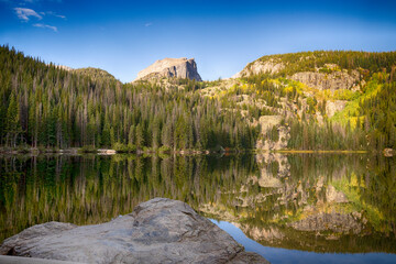 Hallett Peak at Bear Lake Trail in Rocky Mountain National Park