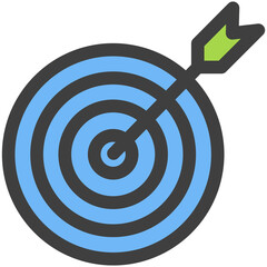 Icon marketing target with arrow vector design