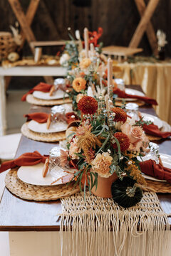 fall wedding table arrangements 