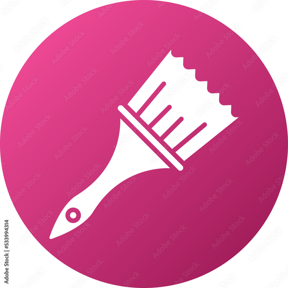 Wall mural paint brush icon style