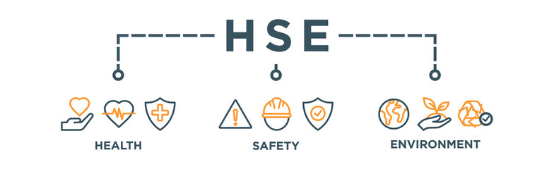Fototapeta na wymiar HSE Banner Web Icon Vector Illustration