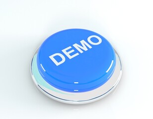 3d demo button isolated 