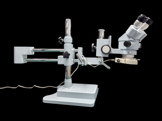 microscope isolated on back 
