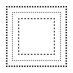 Tracing square shape lines element for preschool, kindergarten and Montessori kids prewriting and drawing activities in vector illustration