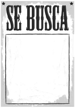 Se Busca, Wanted poster Spanish text template.