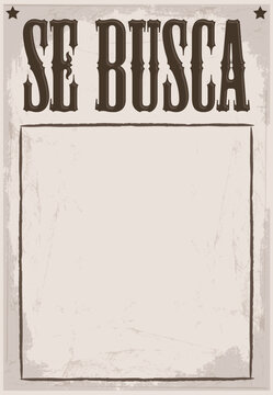 Se Busca, Wanted poster Spanish text template.