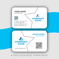 white color Business Card Design, Vector, Template