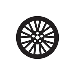 Fototapeta premium Alloy Wheels Icon Vector Illustration