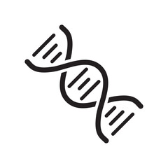 DNA Helix Icon Vector Illustration Flat Design