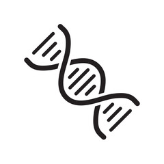 DNA Helix Icon Vector Illustration Flat Design