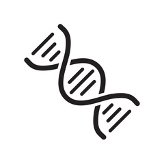 DNA Helix Icon Vector Illustration Flat Design