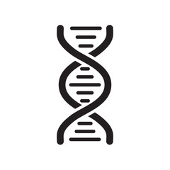 DNA Helix Icon Vector Illustration Flat Design