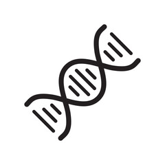 DNA Helix Icon Vector Illustration Flat Design