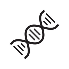DNA Helix Icon Vector Illustration Flat Design