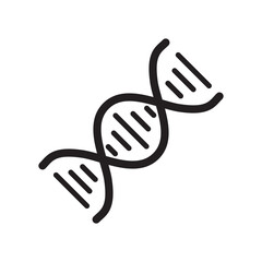 DNA Helix Icon Vector Illustration Flat Design