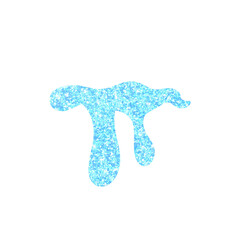 Blue Decorative Glitter Dripping Border