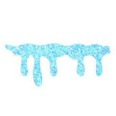 Blue Shiny Glitter Dripping Border