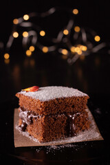 chocolate cake on a plate