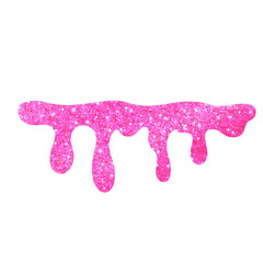 Hot Pink Elegant Glitter Dripping Border