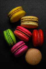 macaron colorful red macarons yellow 