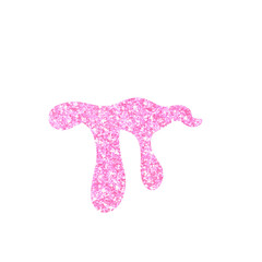 Pink Decorative Glitter Dripping Border