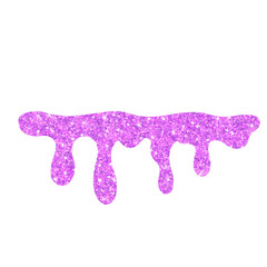Purple Decorative Glitter Dripping Border