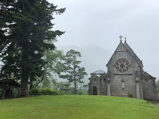 Fototapeta na wymiar Misty Church Highlands