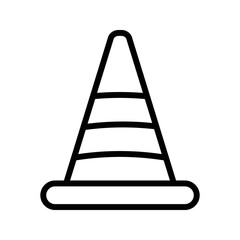 Traffic cone Safety outline art. Simple modern icon design illustration. eps 10