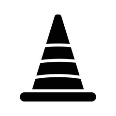 Traffic cone Safety outline art. Simple modern icon design illustration. eps 10