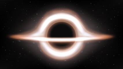 Gargantua Black Hole, Space Concept. Vector Illustration