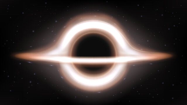 Gargantua Black Hole, Space Concept. Vector Illustration