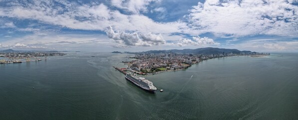 Georgetown, Malaysia - September 20, 2022: The Swettenham Cruise Ship Terminal with Some Cruise...