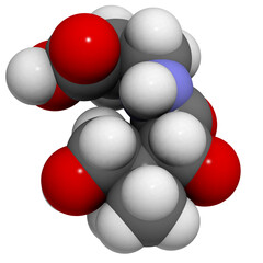 Vitamin B5 (pantothenic acid) molecule