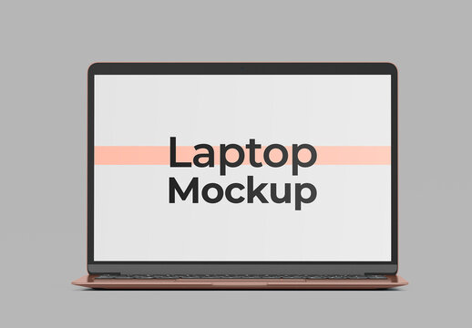 Front View Laptop Mockup