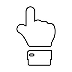 Hand finger pointing Up Icon
