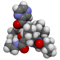 Telaprevir hepatitis C virus drug molecule.