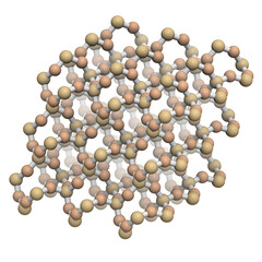 Quartz (a-quartz, SiO2), crystal structure