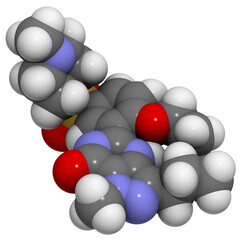 Sildenafil erectile dysfunction drug, chemical structure.