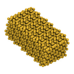 Sulfur (octasulfur, S8) crystal structure