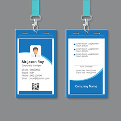 corporate id card design with vector id card