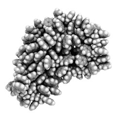 Polystyrene (PS) plastic, chemical structure. Used in insulation materials, toys, packaging, food containers, etc.