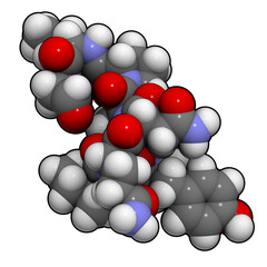 Oxytocin (cuddle hormone) molecule.