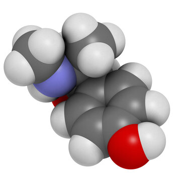 Oxilofrine (methylsynephrine, oxyephrine) stimulant drug, chemical structure.