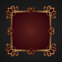 gold vintage frame border ornament