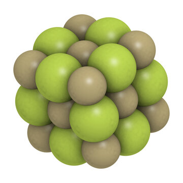 Sodium chloride (NaCl, table salt), crystal structure