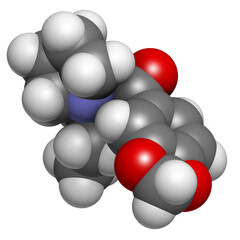 Methylenedioxypyrovalerone (MDPV, Bath salts) drug molecule.