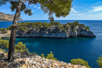The beautiful landscape of the Calanques National Park.