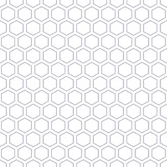 Abstract geometric seamless pattern with hexagonal shape cells. Vector illustration