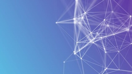 Network connection structure. Big data. Connecting points and lines. Abstract technology background. 3d rendering. 4k animation.